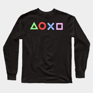 Pastel Controller Buttons Long Sleeve T-Shirt